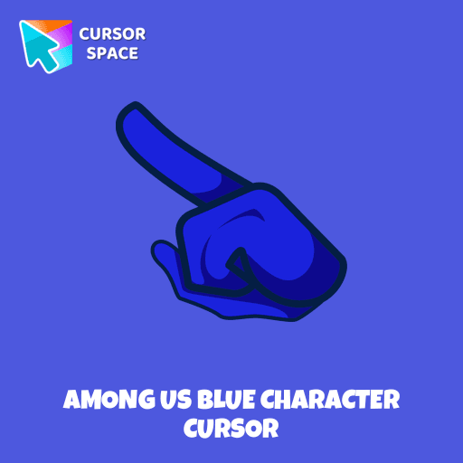 Among Us Blue Character cursor arrow cursor